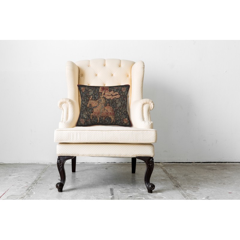 THE KNIGHT FRENCH TAPESTRY CUSHION